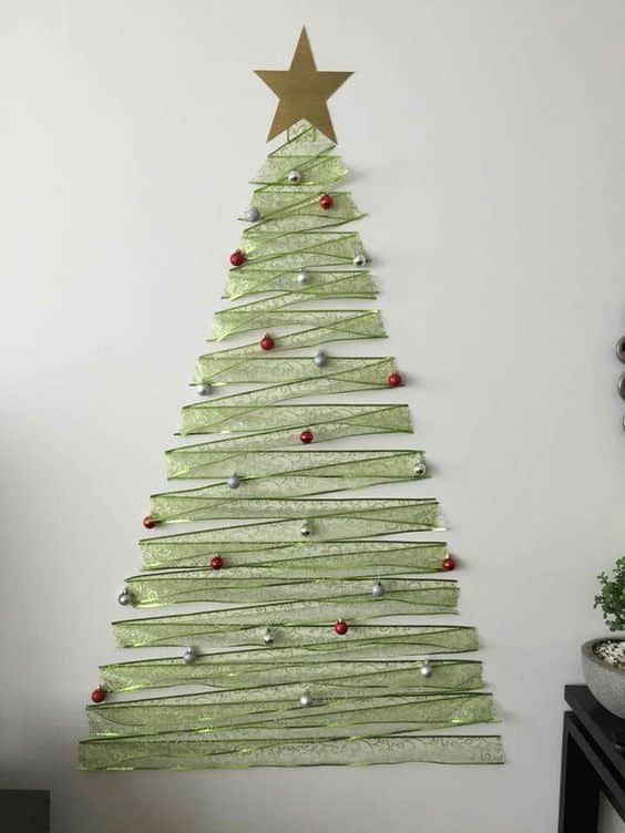 wall christmas tree ideas creativity 1