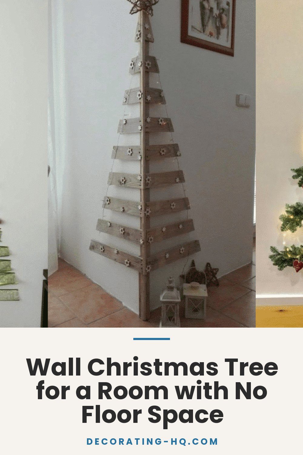 Wall Christmas Tree for a Room with No Floor Space
