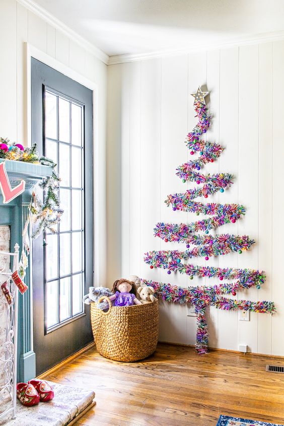 wall christmas tree ideas creativity