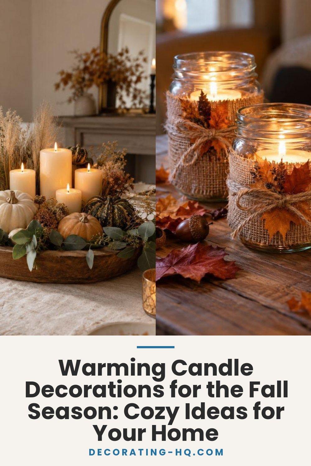 Warming Candle Decorations for the Fall Season: Cozy Ideas for Your Home