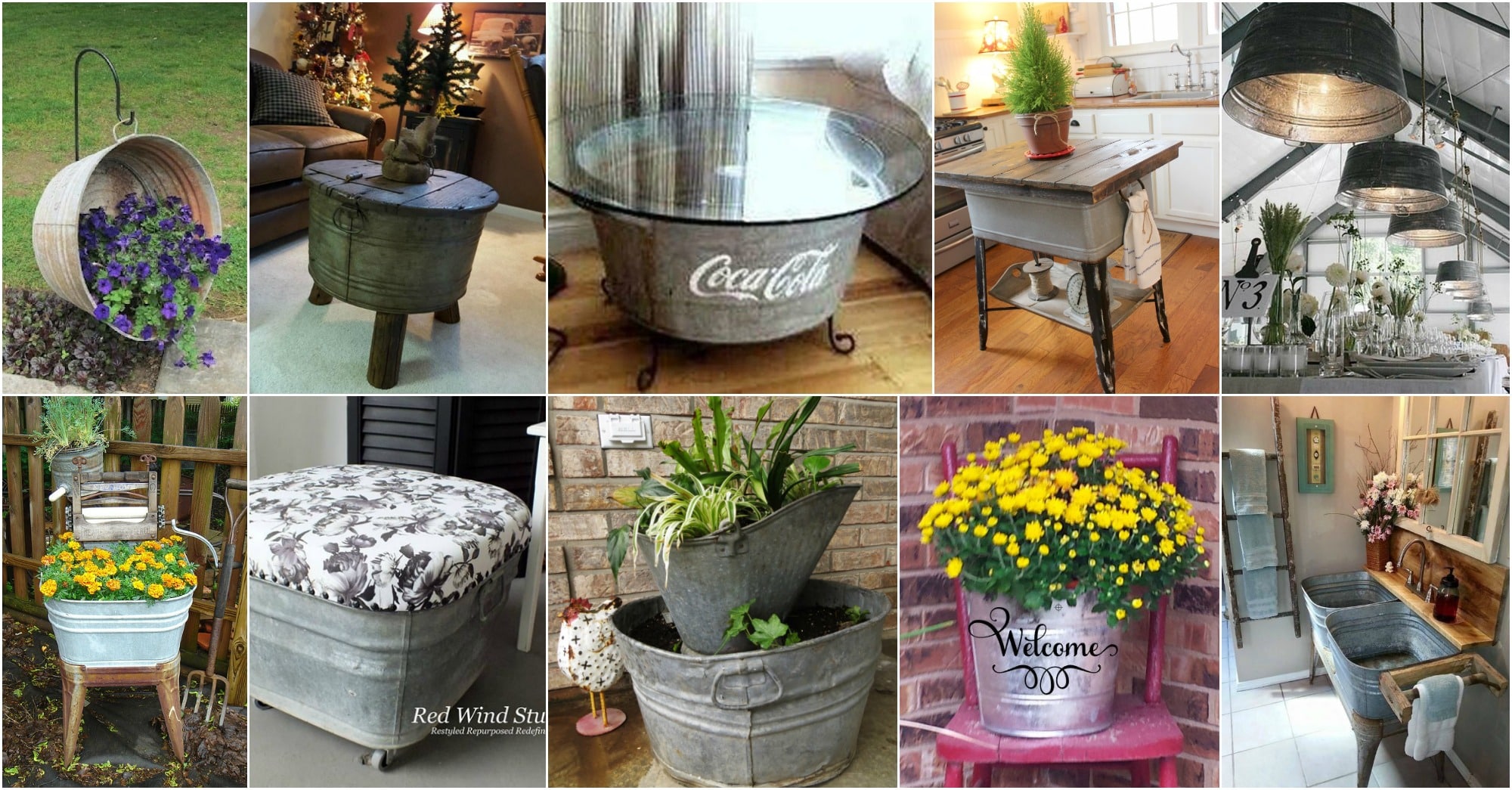 wash tubs reuse ideas