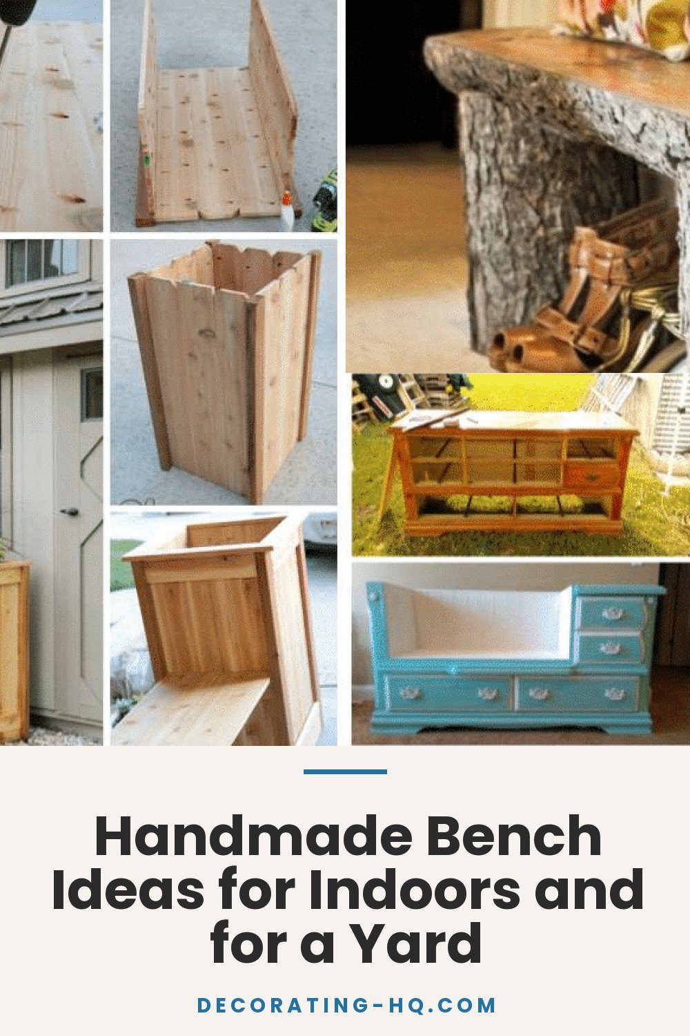 Handmade Bench Ideas for Indoors and for a Yard