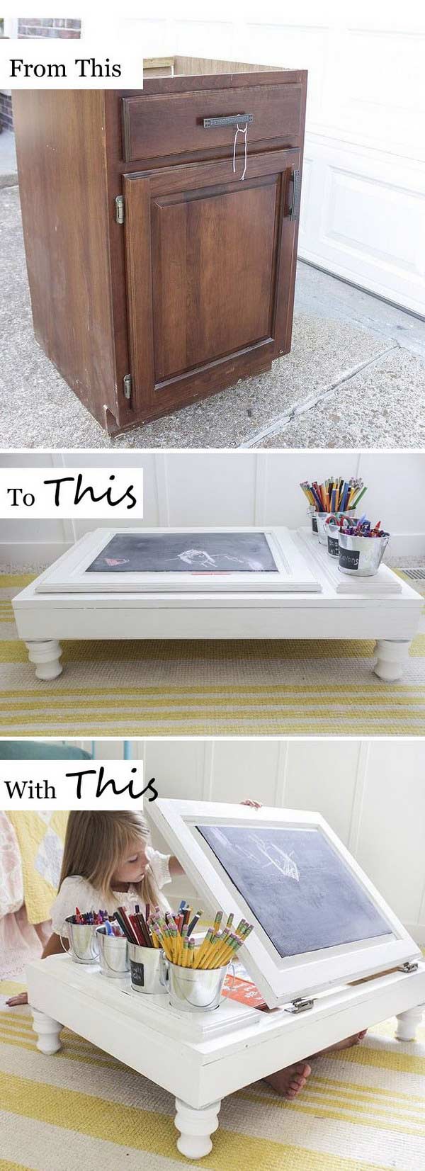 ways to repurpose old furniture
