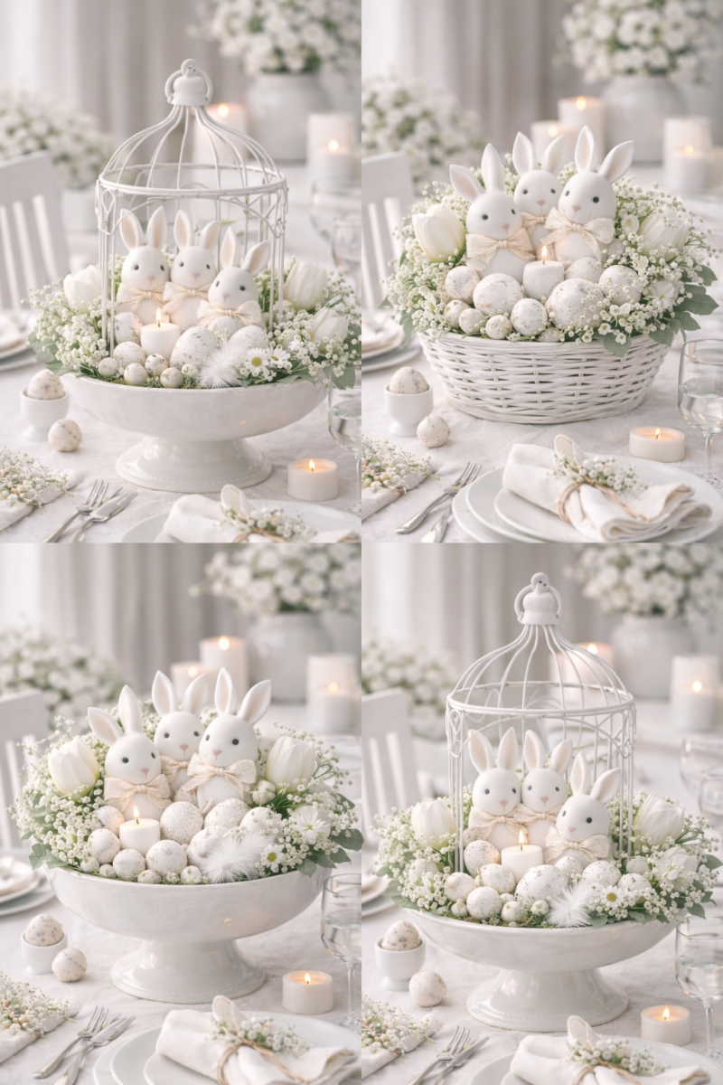 White Centerpieces for Easter: Elegant Ideas white centerpieces for easter 1