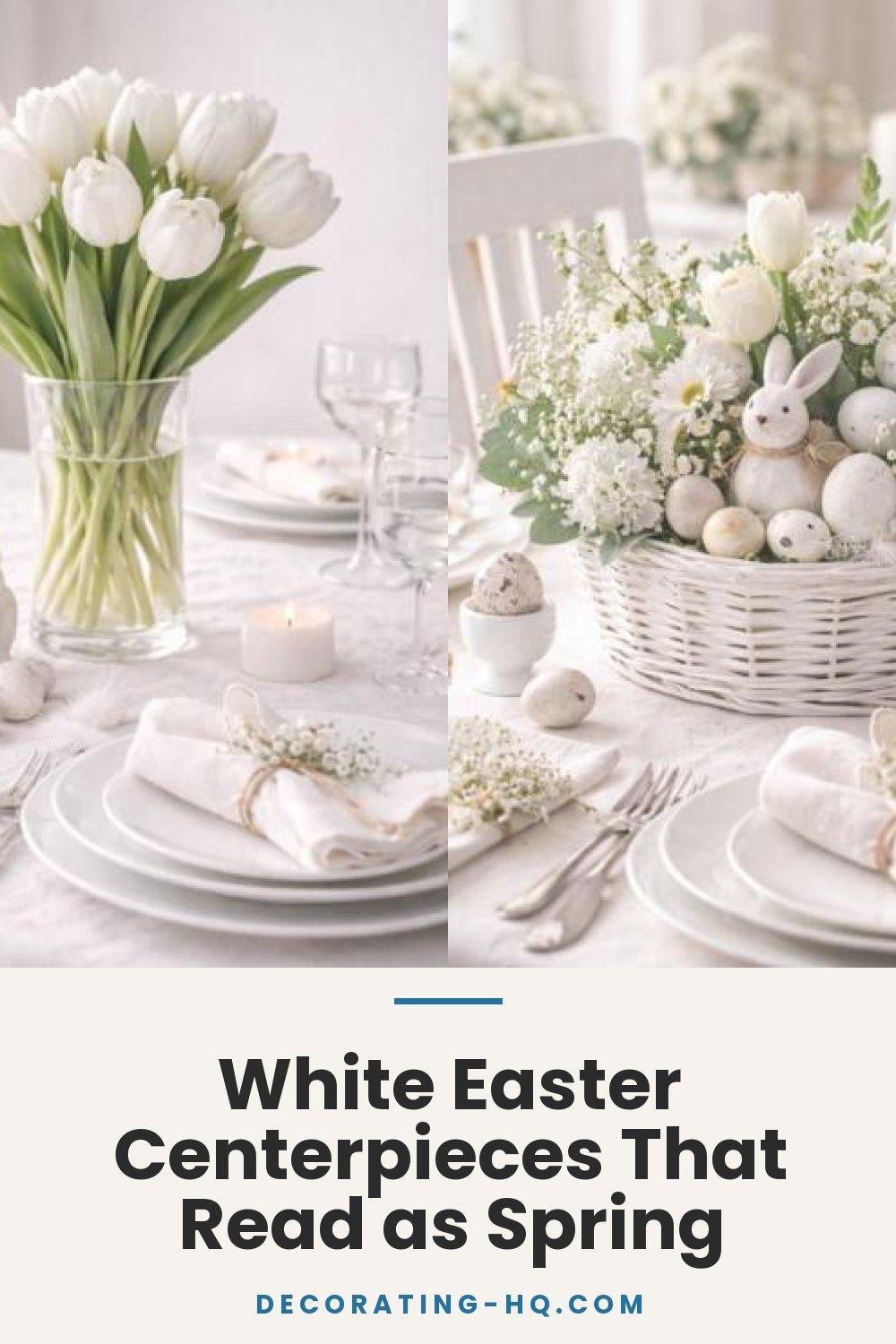 White Easter Centerpieces That Read as Spring