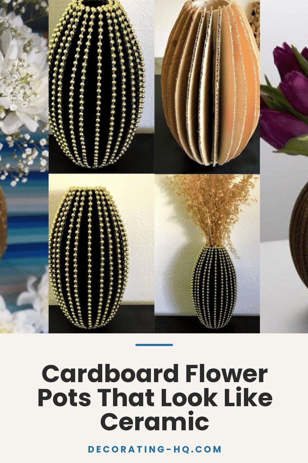 Cardboard Flower Pots That Look Like Ceramic