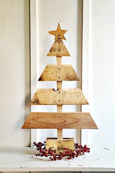 wood christmas tree ideas 4