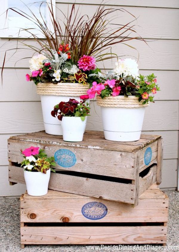 12+ DIY Wooden Crates For Your Garden