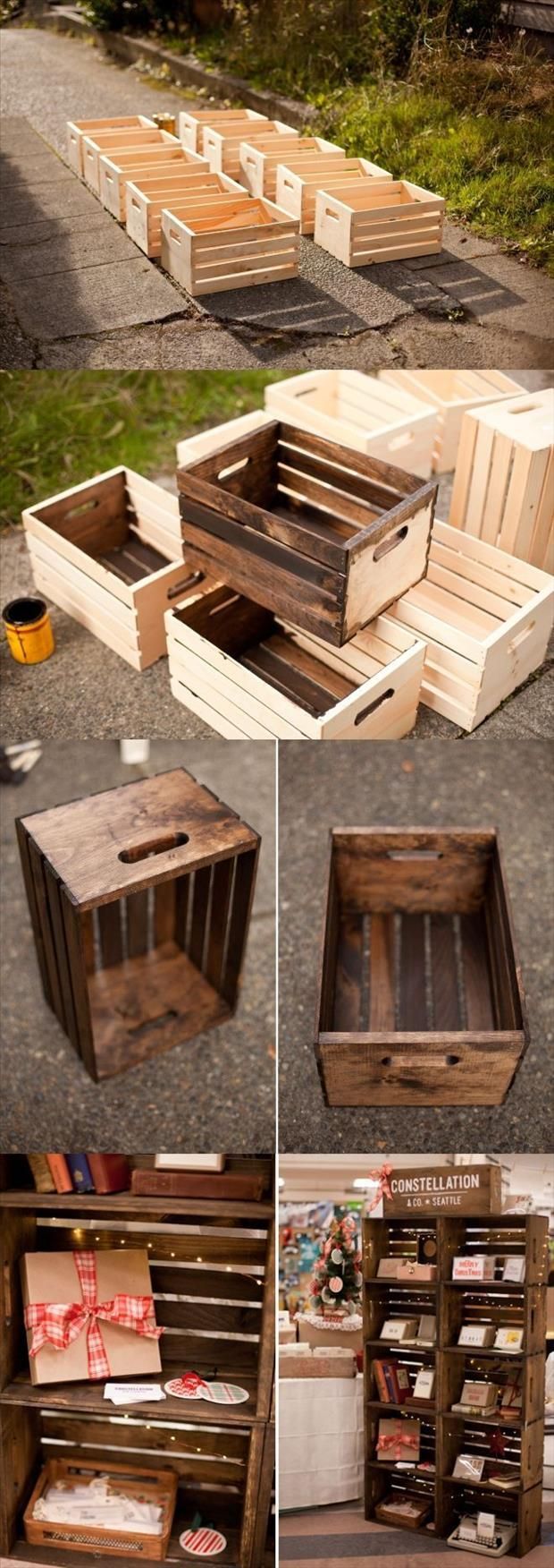 20+ DIY Wooden Crates Furniture Design Ideas