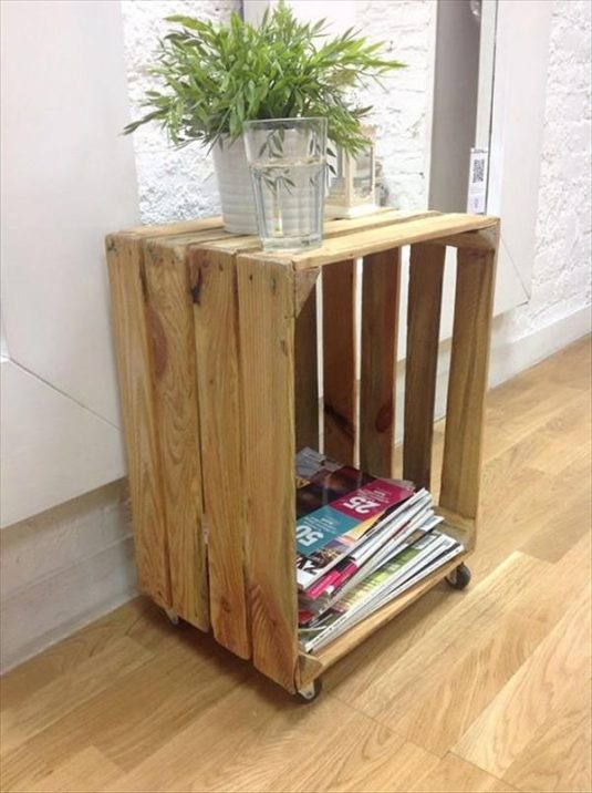 20+ DIY Wooden Crates Furniture Design Ideas