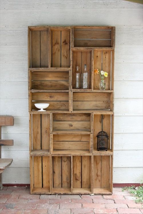 20+ DIY Wooden Crates Furniture Design Ideas