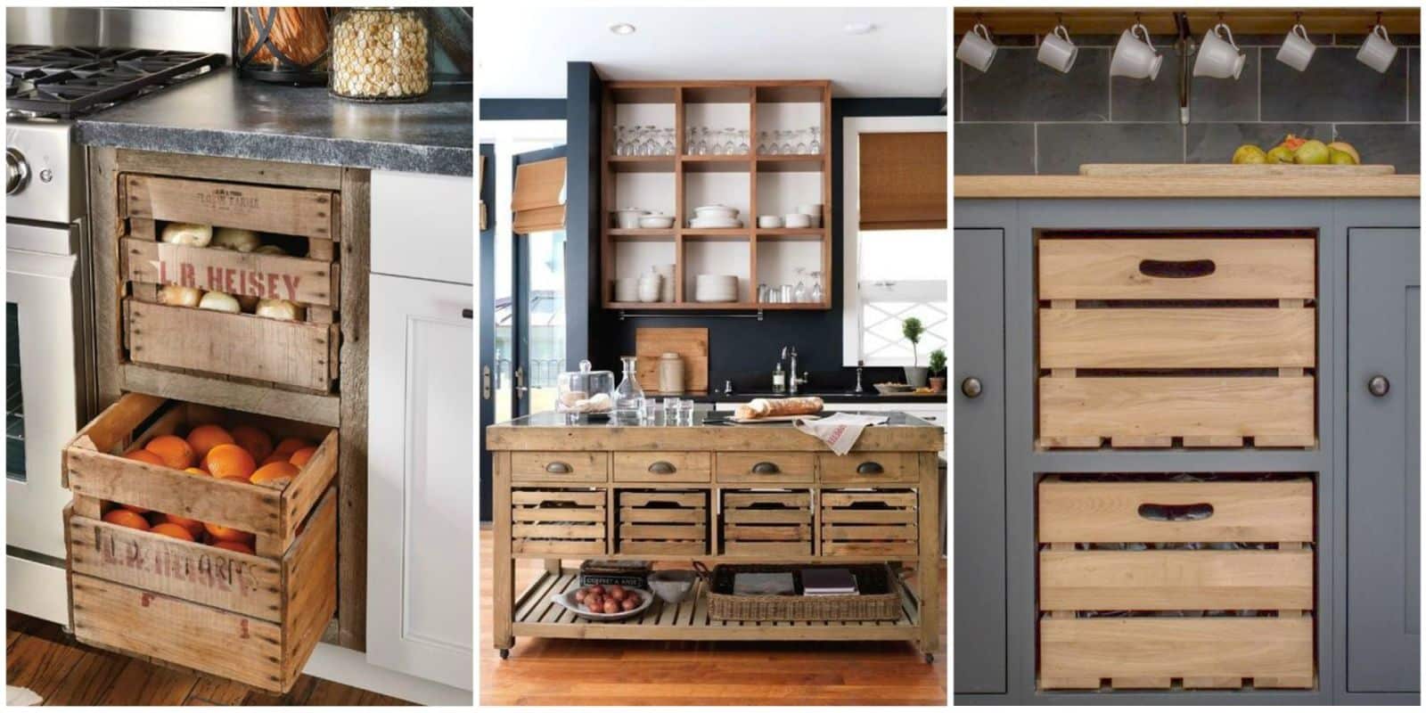 wooden crates in kitchen 13