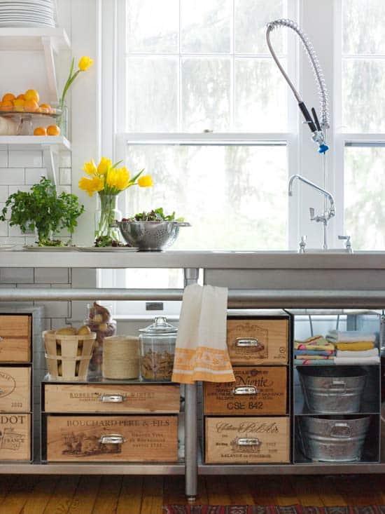 15+ Wooden Crates In Kitchen: A Brilliant Idea To Add Extra Storage Space