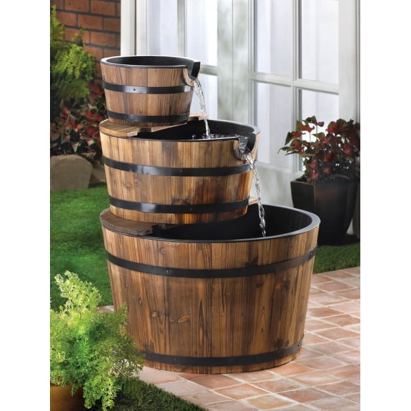 15+ Fantastic Wooden Garden Fountains