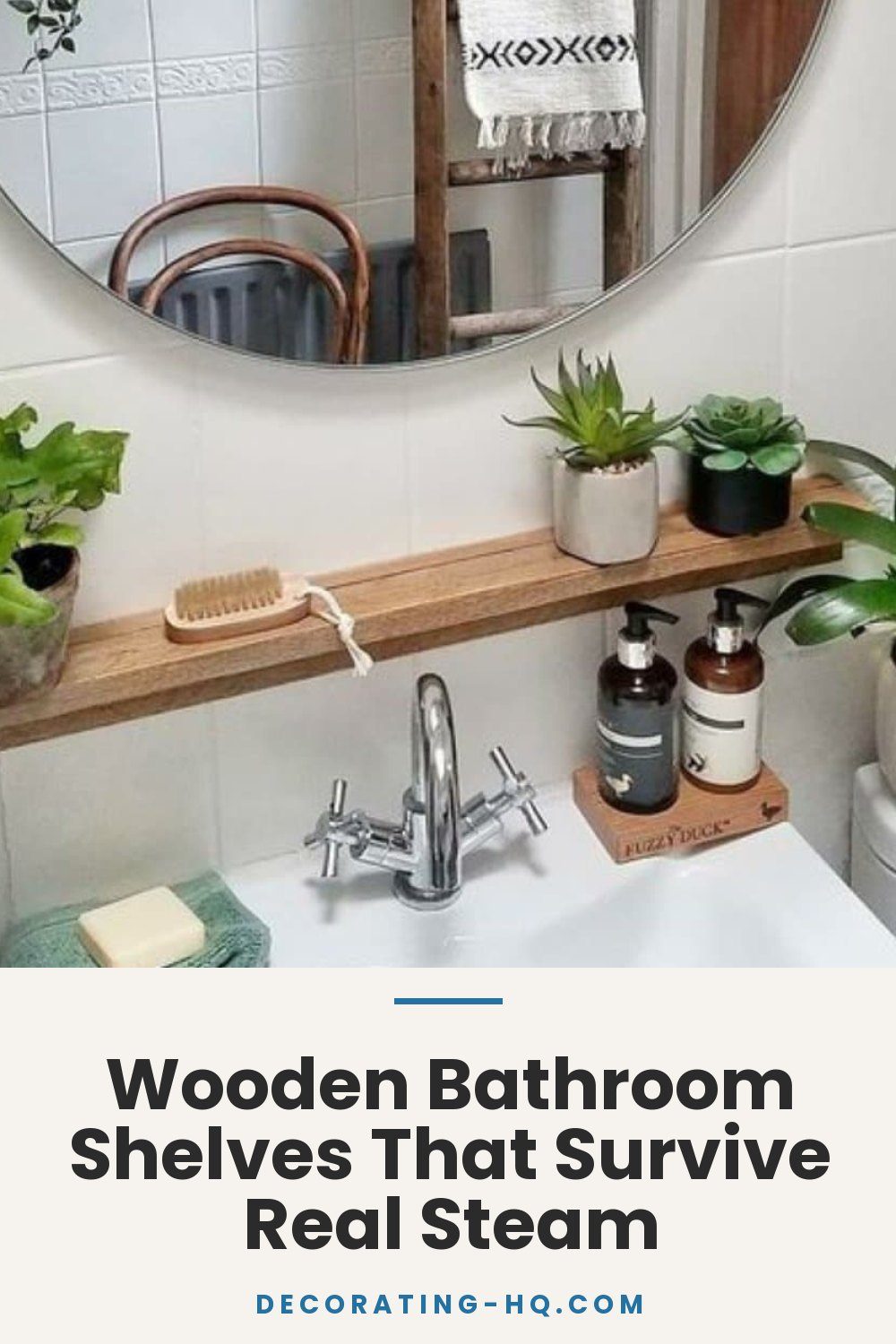 Wooden Bathroom Shelves That Survive Real Steam