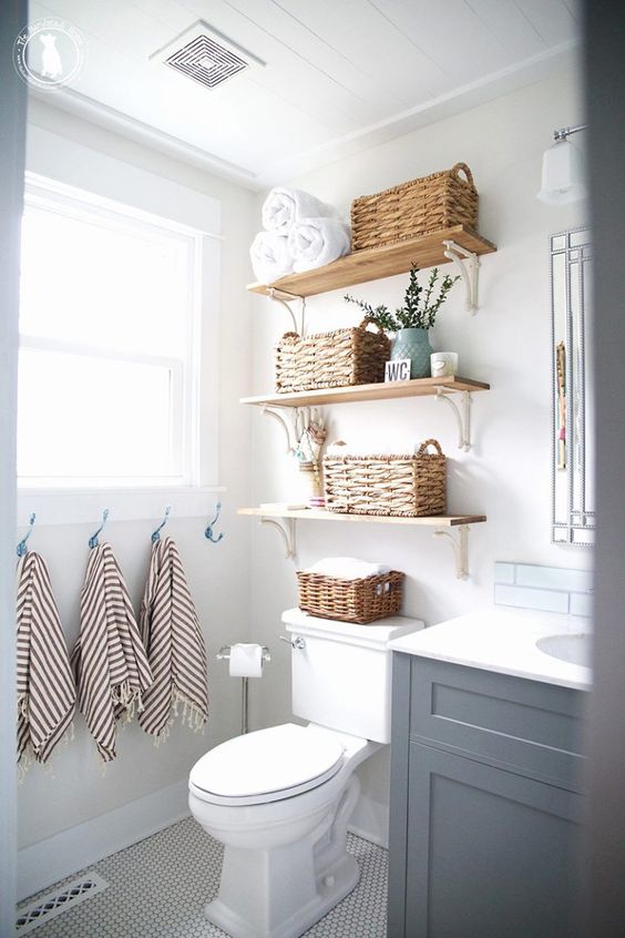 wooden shelf ideas for the bathroom 5