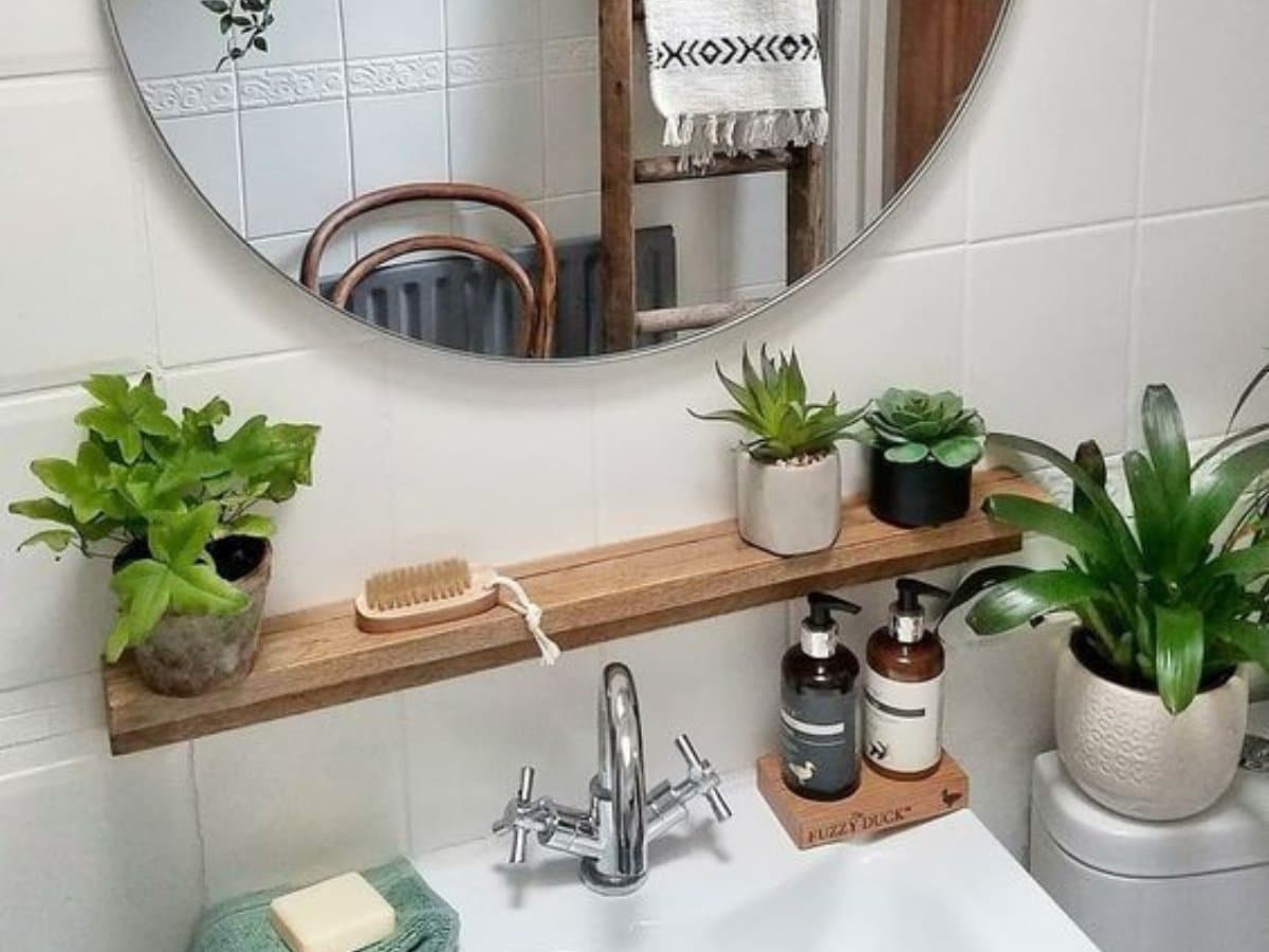 wooden shelf ideas for the bathroom 9