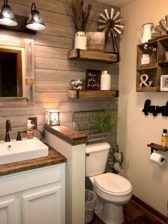 wooden shelf ideas for the bathroom