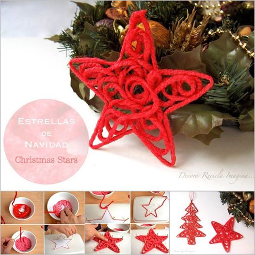 DIY Woven Paper Star Snowflake Ornaments