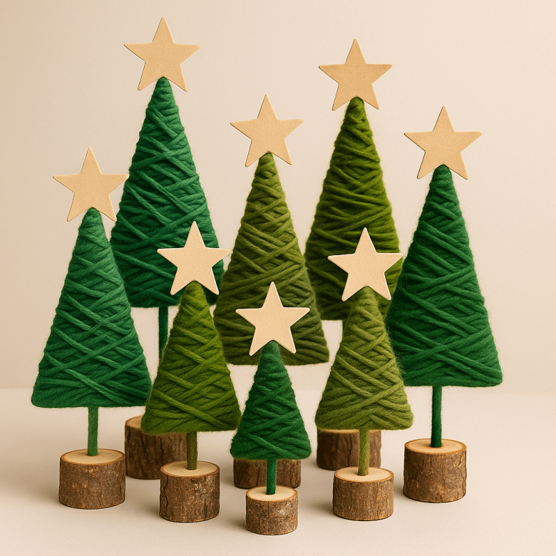 yarn christmas trees ideas 1