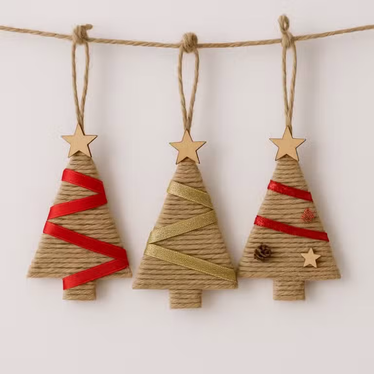 yarn christmas trees ideas 3