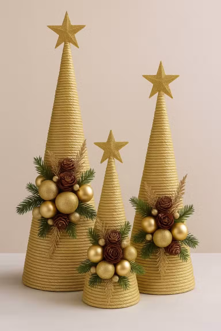 yarn christmas trees ideas 5